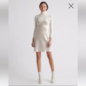 Quince Light Beige Satin Dress